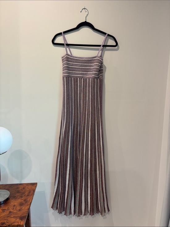 Missoni Dresses & Skirts - Missoni Striped Knit Maxi Dress in Mauve and Cream